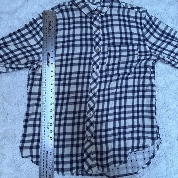 California Tailor Shirt No. 1 USA Womens  Long Sleeve Plaid  Button Up Top Large - Picture 8 of 8